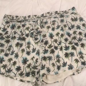 Francesca’s Palm Tree Print Shorts